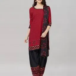 satrani Geometric Print Unstitched Dress Material-picture-22
