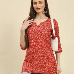 mialo fashion x ag Women Floral Print Pure Cotton Straight Kurti-picture-32
