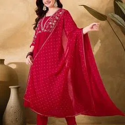 shewill Women Embroidered Flared Kurta Set-picture-45