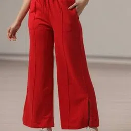 buda jeans co Women Flared Track Pants with Side Slits-picture-10