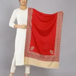 handicraft-palace Women Floral Woven Stole with Fringed Hem-picture-27