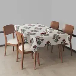 trance home linen Floral Print Waterproof 6-Seater Table Cover-picture-43