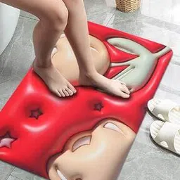 dakshya industries 3D-Print Rectangular Antiskid Waterproof Bath Mat 23" x 15"-picture-16