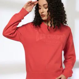 lee cooper Women Embroidered Logo Relaxed Fit Crew-Neck Sweatshirt-picture-42