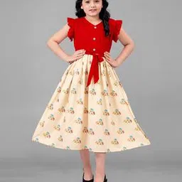 fashion dream Floral Print Fit & Flare Dress-picture-24