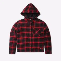 lee cooper Checked Button-Down Shirt with Hoodie-picture-33