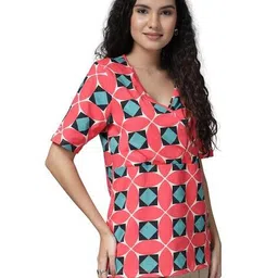 zelena Women Relaxed Fit Short Sleeve Top image 1