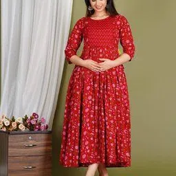 gujari Women Floral Print Flared Kurta-picture-11