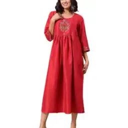 zelena Women Embroidery A-line Dress-picture-49
