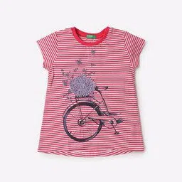 united colors of benetton Striped Crew-Neck T-shirt with Applique-picture-20