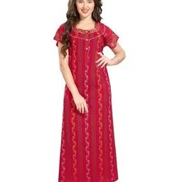 av2 Floral Print Round-Neck Nightie-picture-48