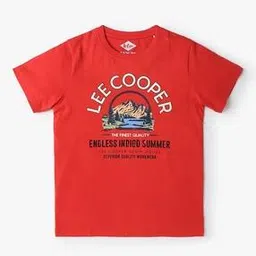 Boys Brand Print Regular Fit Crew-Neck T-Shirt-image-48