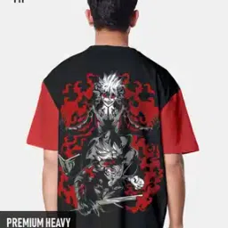 crazymonk Men Graphic Print Oversized Crew-Neck T-Shirt-picture-49