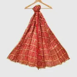 molcha by babita singh Women Printed Dupatta with Lace Border-picture-32