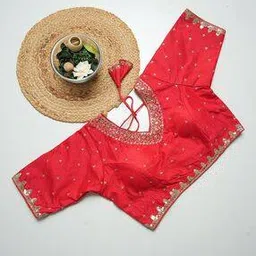 nyrika Women Embellished Vichitra Silk Blouse-picture-12
