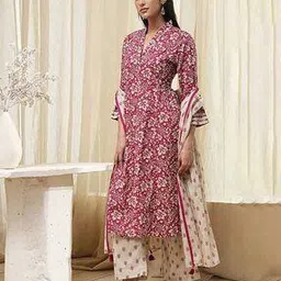 biba Women Floral Print A-Line Kurta Set-picture-32