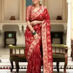 harivar Women Woven Floral Print Saree-picture-24