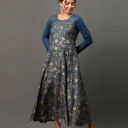 aurelia Women Floral Print Regular Fit Anarkali Kurta-picture-40