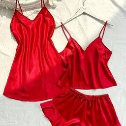 marquisa Women Strappy Top & Shorts with Sleep Dress-picture-42