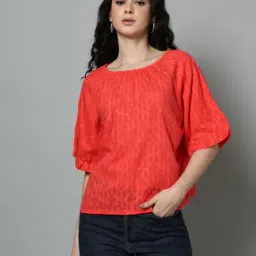 pepe jeans Women Veronica Madagascar Jacquard Woven Comfort Fit Top-picture-50