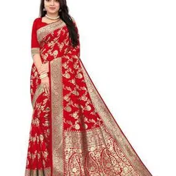 kedar fab Zari Woven Banarasi Silk Saree with Blouse Set-picture-32