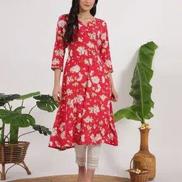 Women Floral Printed Rayon A-line Kurta-picture-44