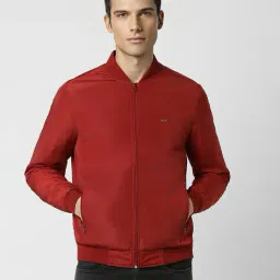 peter england casuals Men Regular Fit Bomber Jacket with insert Pockets image 1