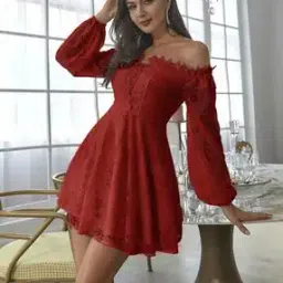 divawalk Women Lace Off-Shoulder A-Line Dress-picture-14