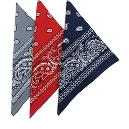 aashirwad crafts Pack of 3 Men Printed Bandanas image 1
