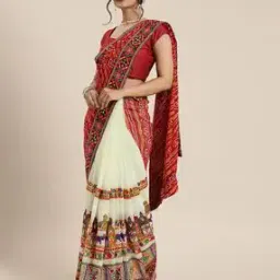 svaraa Women Embroidered Saree with Contrast Border-picture-14