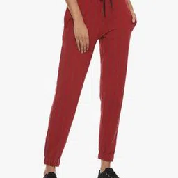 campus sutra Women Striped Cuffed Joggers with Insert Pockets-picture-36