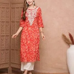 fashor Women Floral Straight Kurta-picture-27