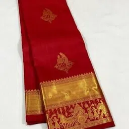 revangi Women Zari Woven Saree with Unstitched Blouse Piece-picture-29