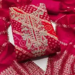 zeepkart Women Bandhani Print 3-Piece Unstitched Dress Material-picture-53