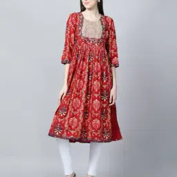 dhuni by avaasa Women Printed Flared Kurta image 1