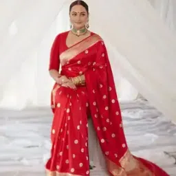 nyrika Women Banarasi Woven Saree with Unstitched Blouse Piece-picture-46