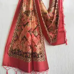 indie picks Floral Print Dupatta with Tassels-picture-15