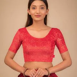 bindigasm's advi Embellished Round-Neck Slip-on Blouse-picture-44