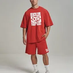 fflirtygo Men Typographic Print T-Shirt & Shorts Set-picture-44