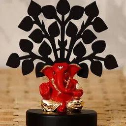 ecraftindia Lord Appu Ganesha Decorative Showpiece with Wooden Tree Base-picture-18