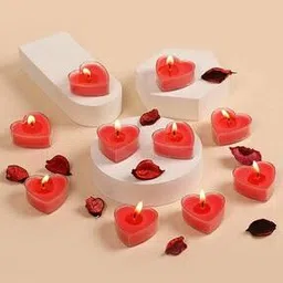 parkash candles Set of 10 Heart Shaped T-Lights-picture-34
