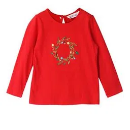 beebay Floral Embroidered Round-Neck T-Shirt-picture-27