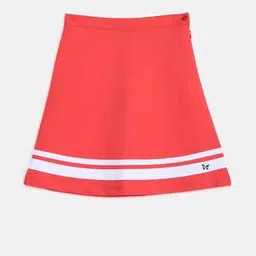 blue giraffe A-Line Skirt with Stripe Detail-picture-25