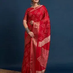 Women Ethnic Design Traditional Saree with Blouse Piece          -image-18