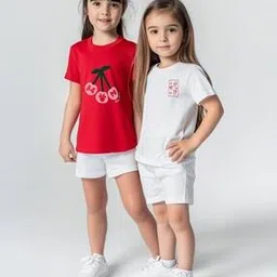 nauti nati Girls Graphic Round- Neck T-shirt-picture-38