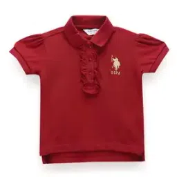 u.s. polo assn. Girls Polo T-Shirt with Ruffled Placket-picture-14