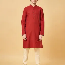 indus route by pantaloons Men Regular Fit Long Kurta image 1