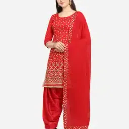 ethnic junction Embellished Unstitched Dress Material-picture-12