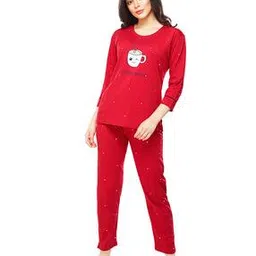 zeyo Graphic Print T-Shirt & Pyjamas Set-picture-34