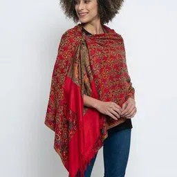 weavers villa Floral Print Stole with Tasseled Border-picture-13
